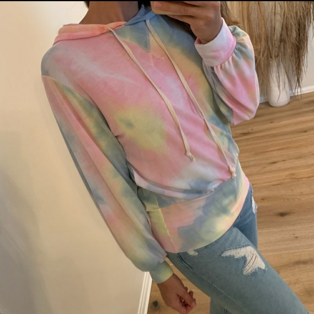 Hoodie Tie Dye Hoodie 80s style reposting